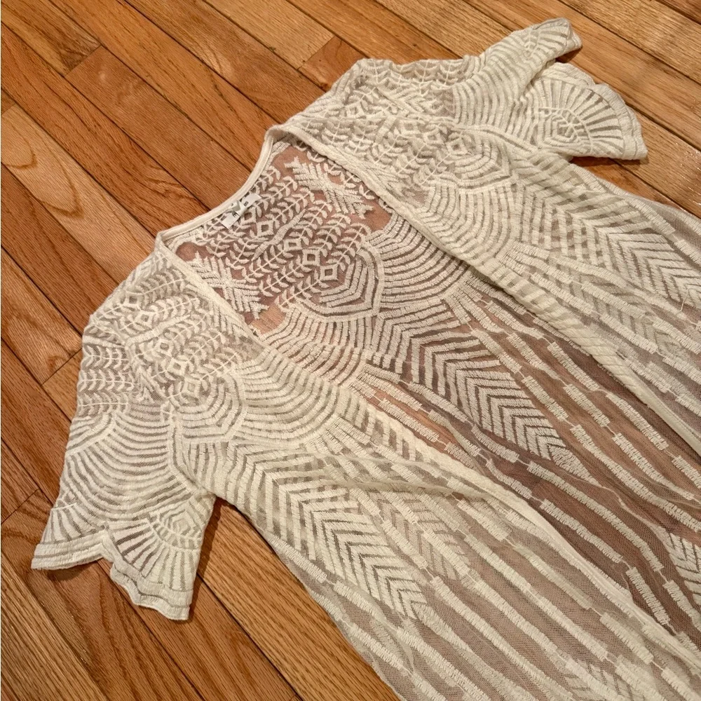 White Lace Swim Cover-Up festival layer Size S boho concert
